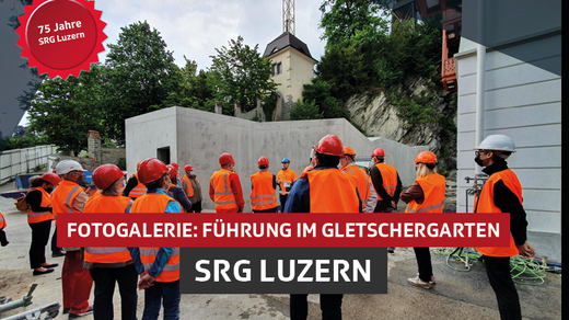 Bild von Führung Gletschergarten: 40 SRG Luzern Mitglieder bestaunten die unterirdische neue Felsenwelt