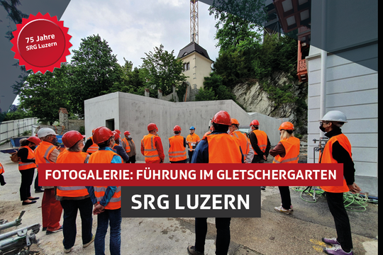 Bild von Führung Gletschergarten: 40 SRG Luzern Mitglieder bestaunten die unterirdische neue Felsenwelt