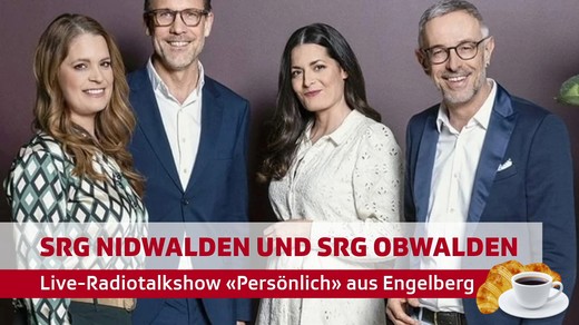 Bild von Live-Radiotalkshow «Persönlich» aus Engelberg mit der SRG Nidwalden und der SRG Obwalden